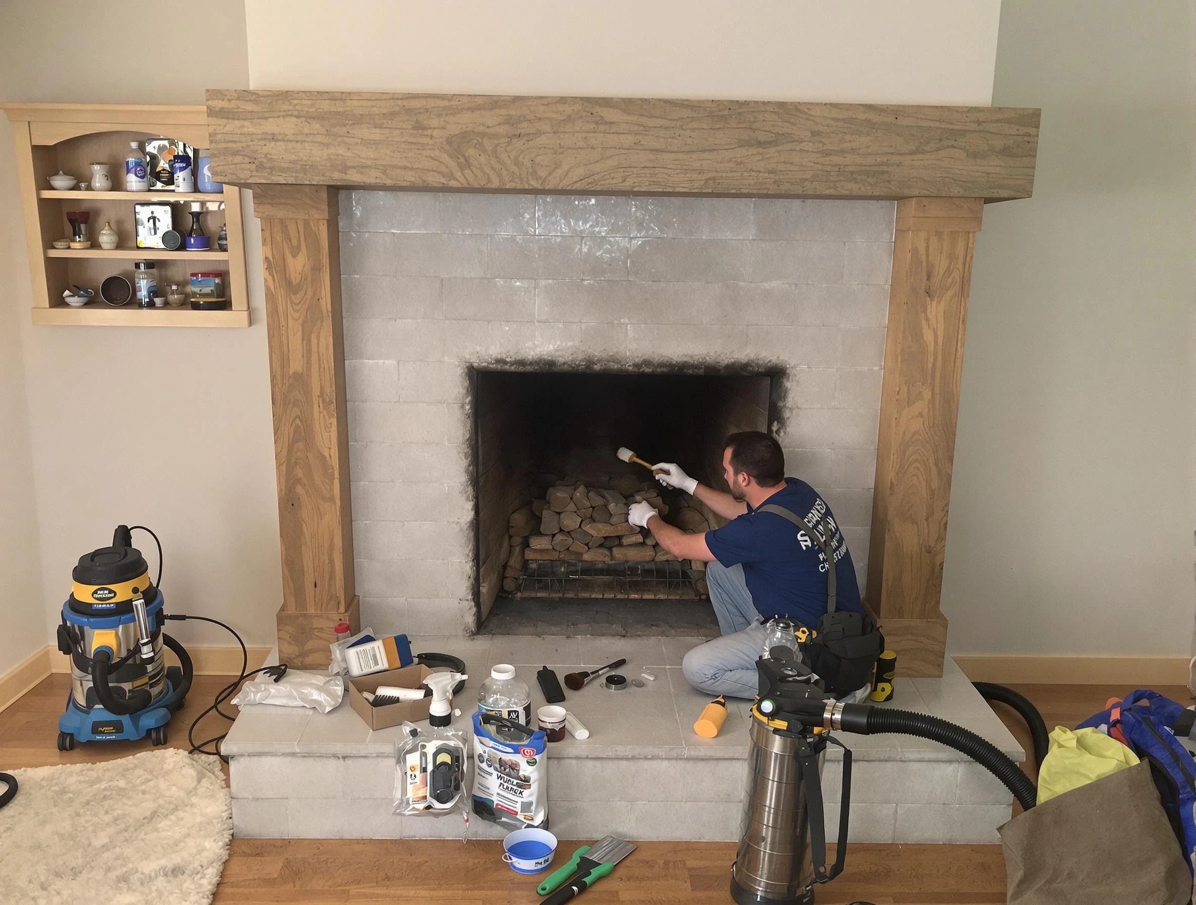 Detailed creosote removal process by Hanceville Chimney Sweep in Hanceville, AL