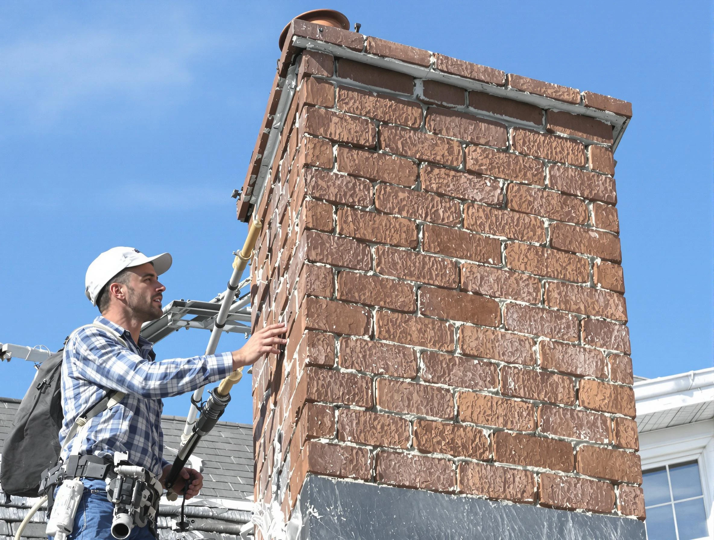 Brickwork for a chimney rebuild by Hanceville Chimney Sweep in Hanceville, AL
