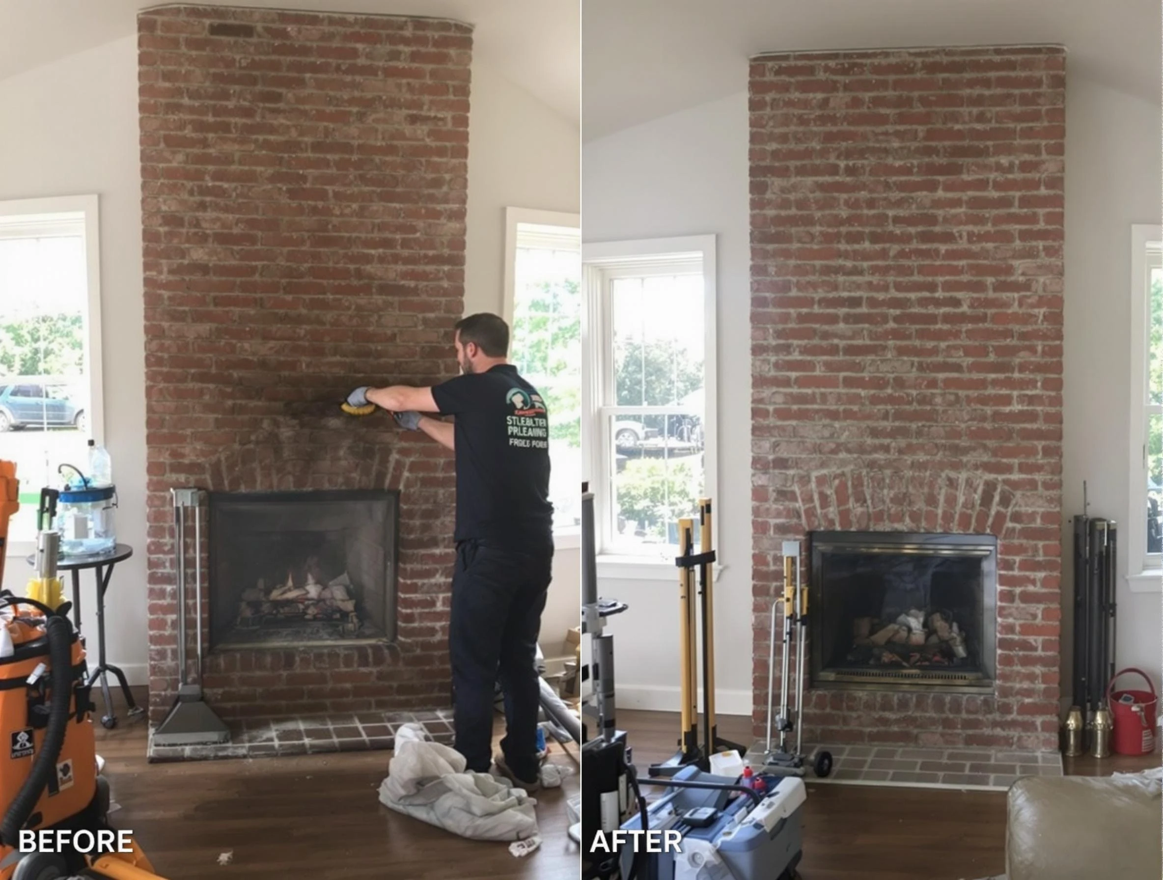 Finished chimney sweeping service by Hanceville Chimney Sweep in Hanceville, AL