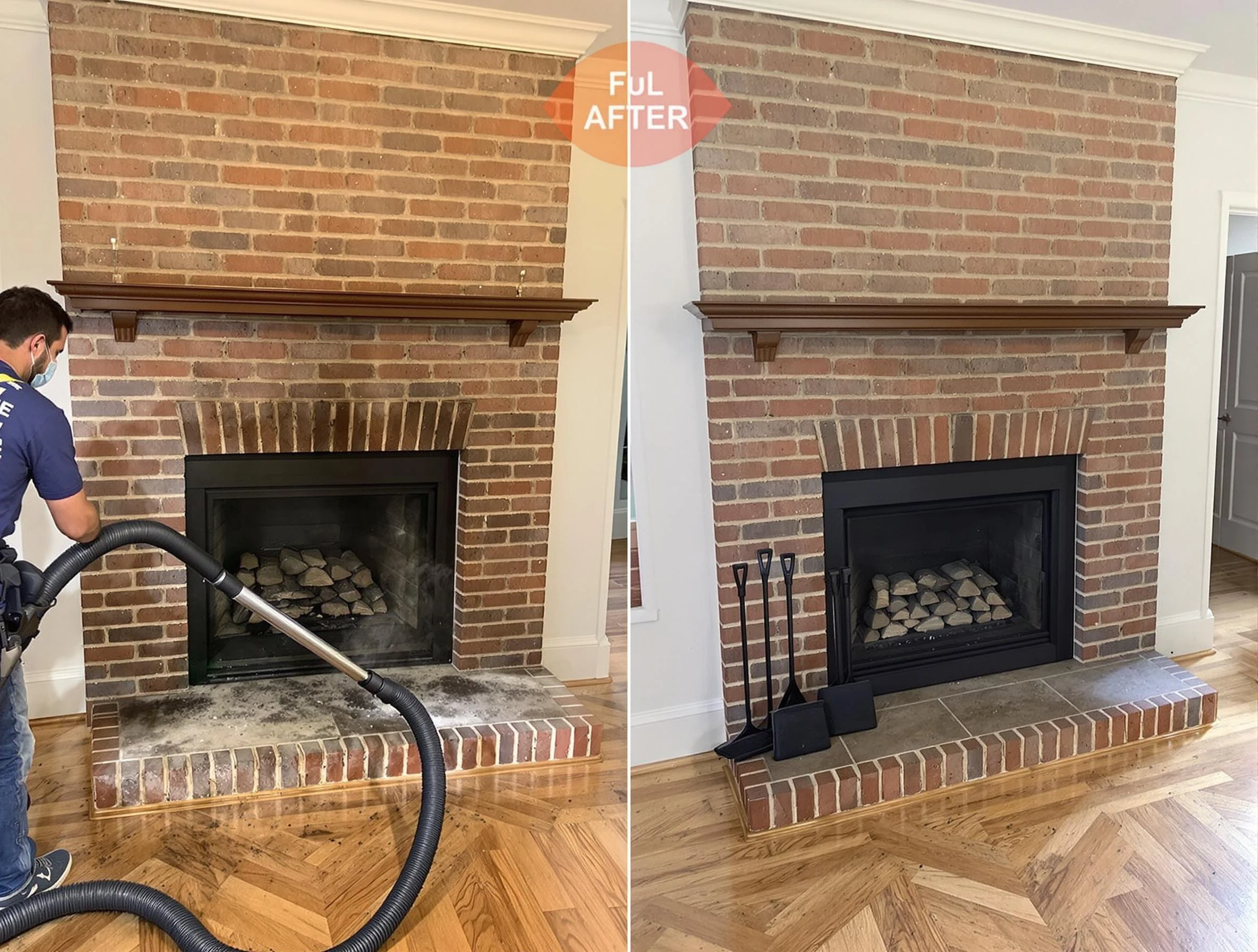 Hanceville Chimney Sweep carefully sanitizing a fireplace in Hanceville, AL