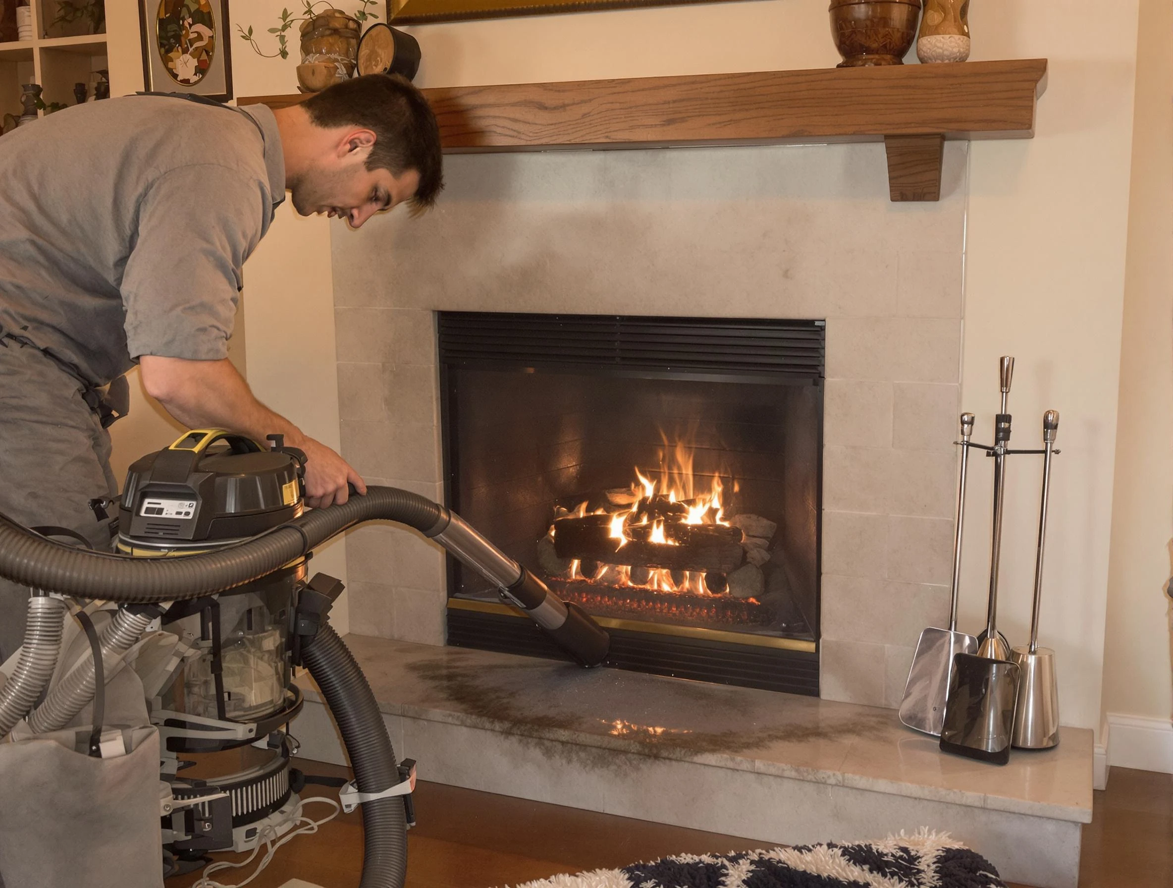 Routine fireplace upkeep by Hanceville Chimney Sweep in Hanceville, AL