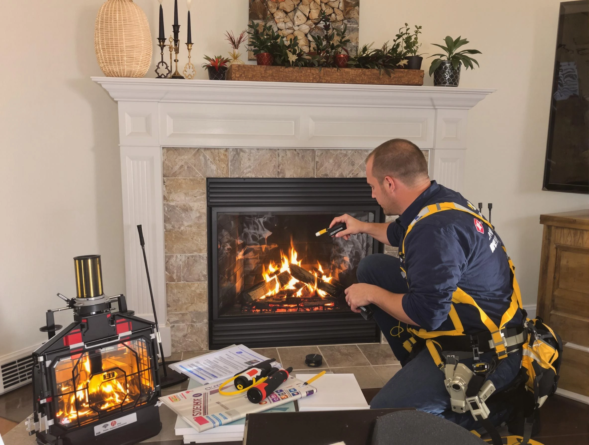 Safety-focused fireplace inspection by Hanceville Chimney Sweep in Hanceville, AL